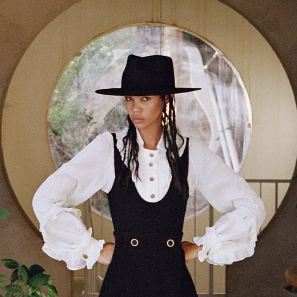 Lack of Color Mirage Black Wool Suede Boho Sun Protection Rancher Hat